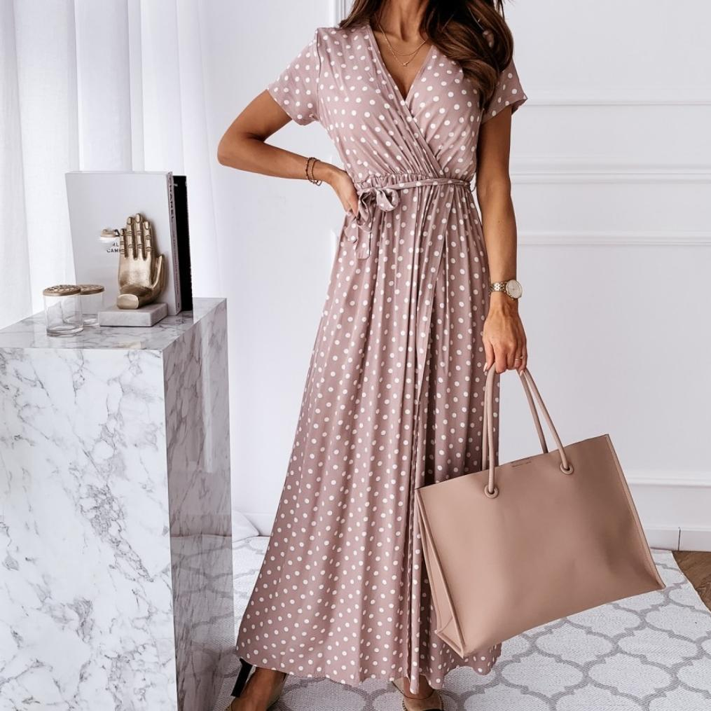 Polka Charm Wrap Dress