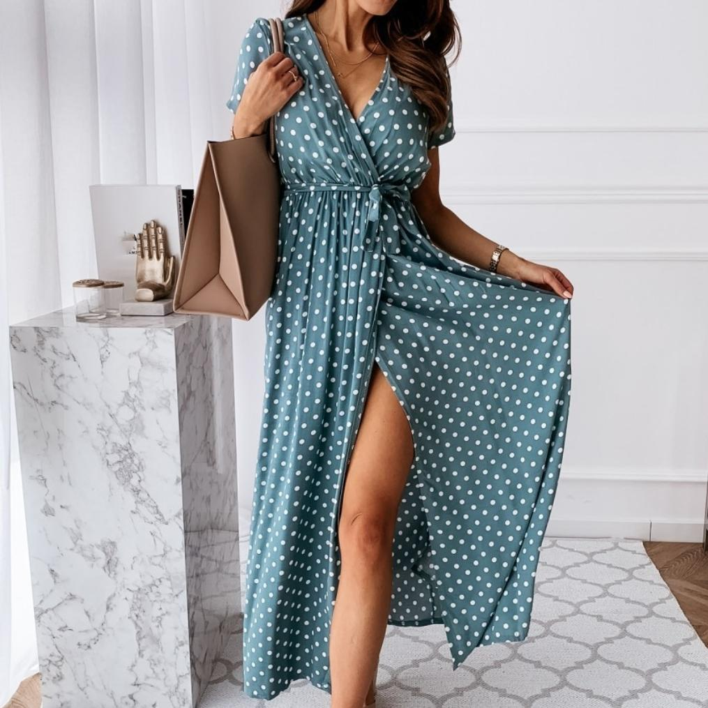 Polka Charm Wrap Dress