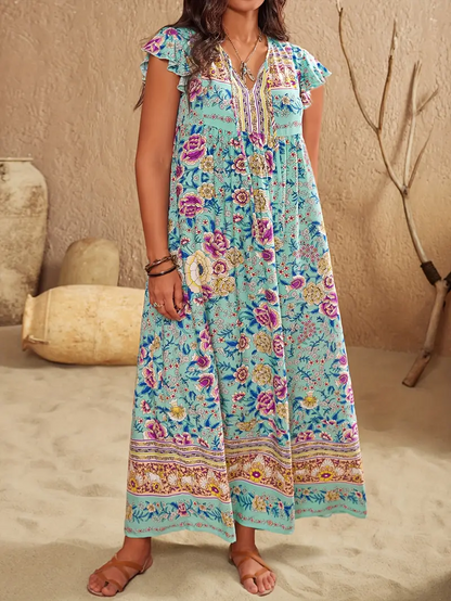 Boho Tropical Maxi Dress – Plus Size