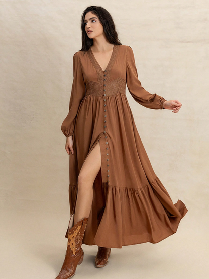 Maribel Vintage Button Maxi