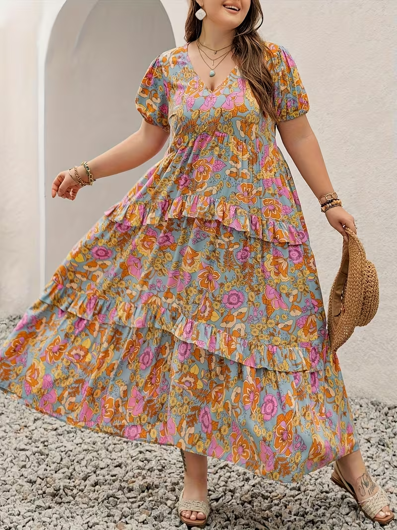 Sunlit Garden Tiered Dress