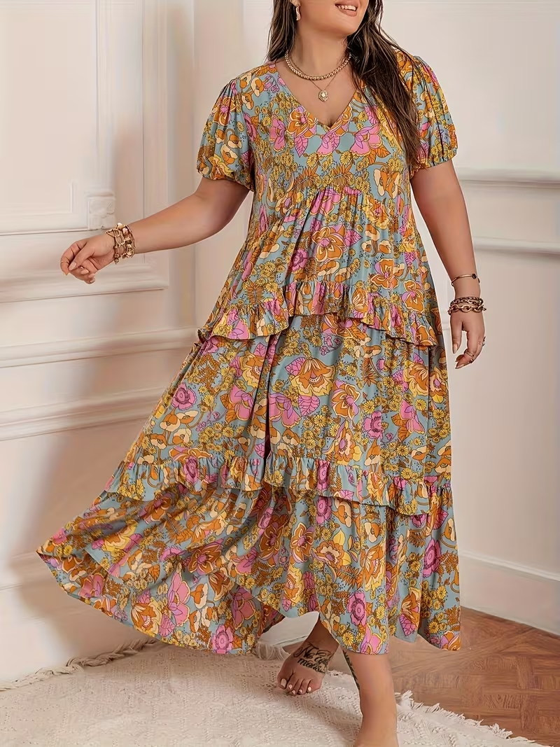 Sunlit Garden Tiered Dress