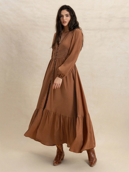 Maribel Vintage Button Maxi