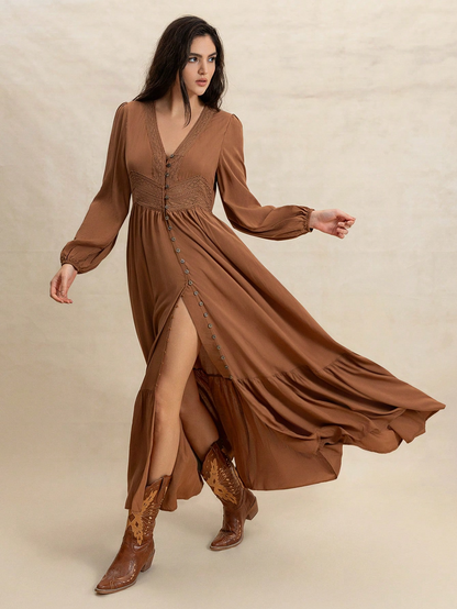Maribel Vintage Button Maxi