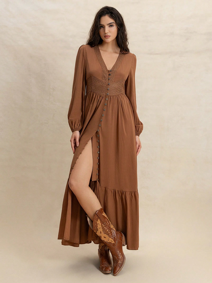 Maribel Vintage Button Maxi