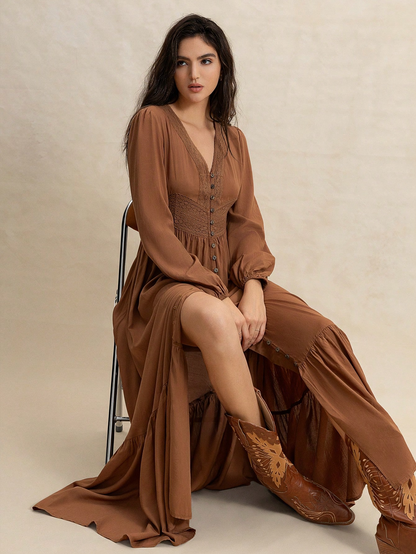Maribel Vintage Button Maxi
