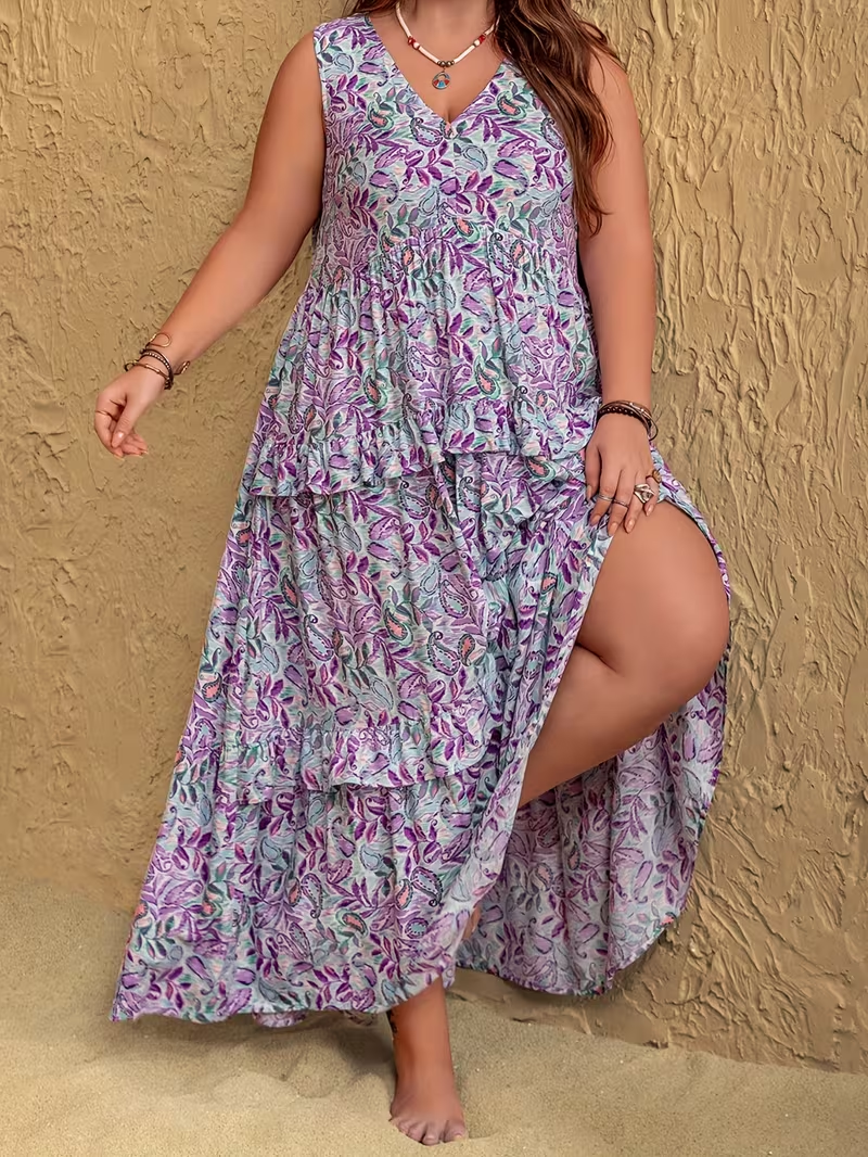 Summer Petals Maxi Dress