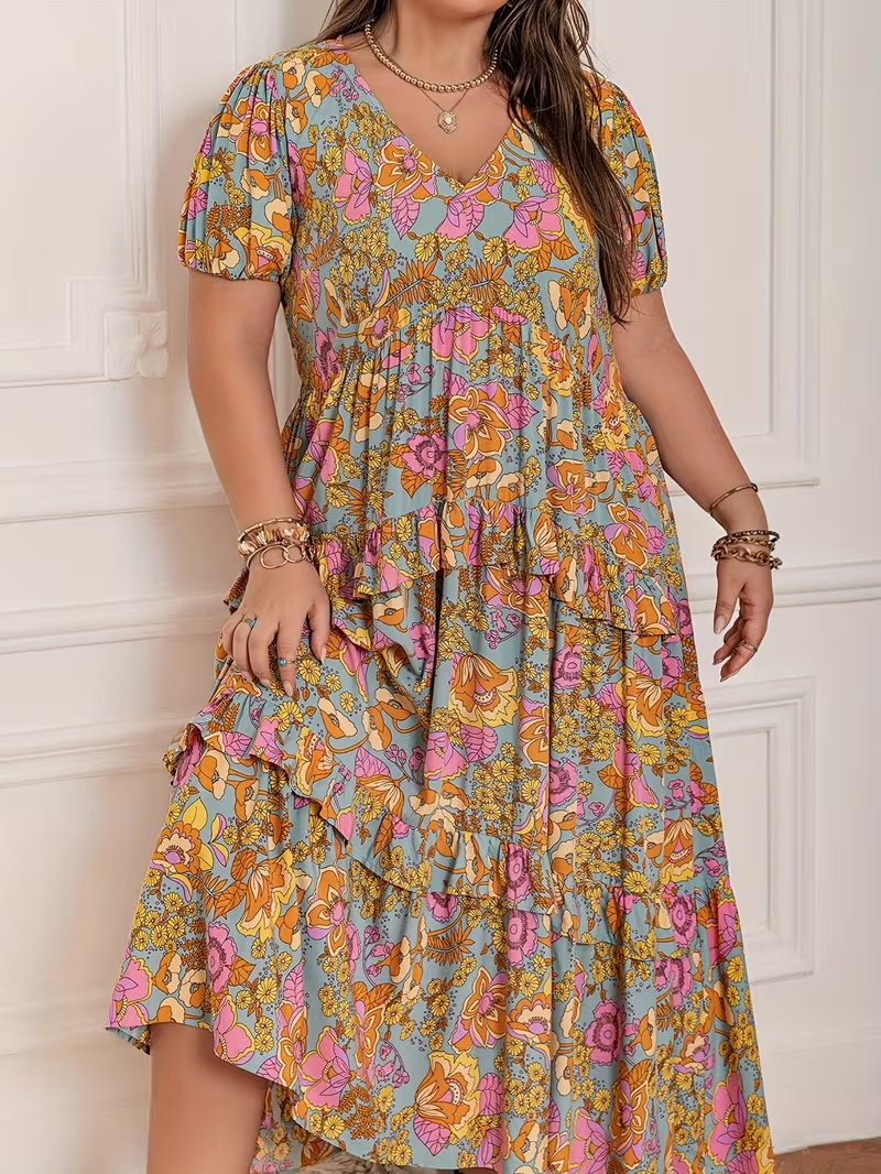 Sunlit Garden Tiered Dress