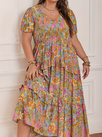 Sunlit Garden Tiered Dress