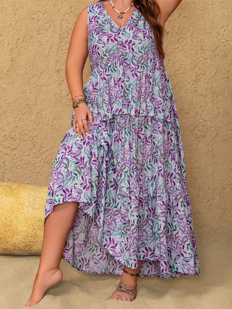Summer Petals Maxi Dress