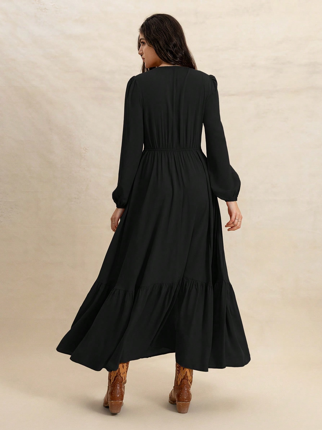 Maribel Vintage Button Maxi