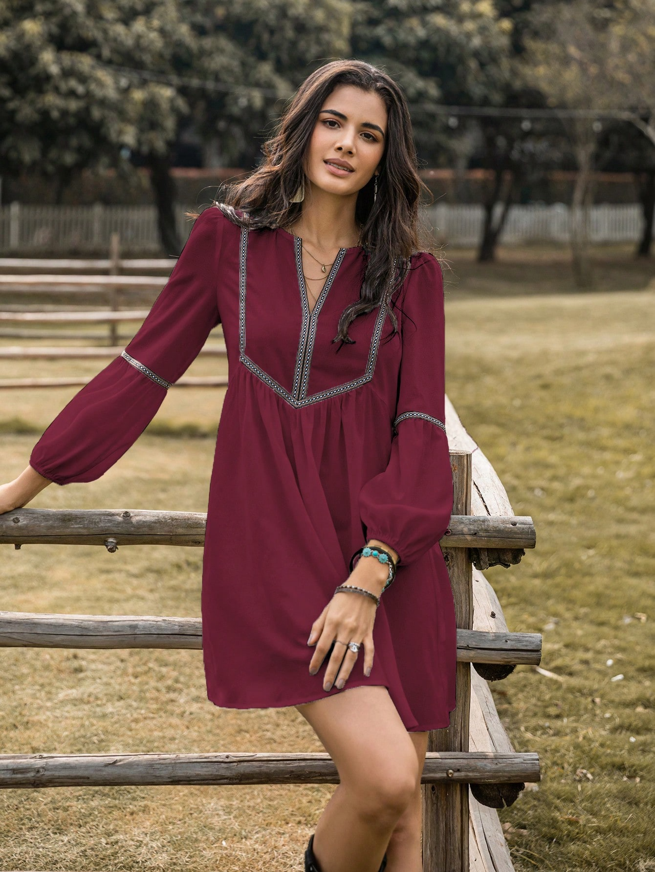 Eden Trail Peasant Dress