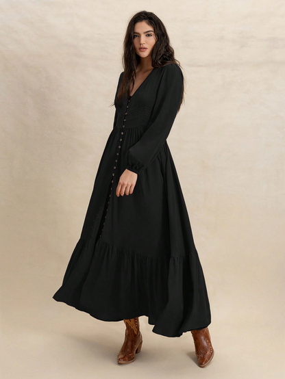 Maribel Vintage Button Maxi