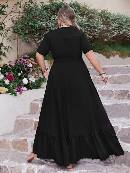 Coastal Ease Button Maxi Dress