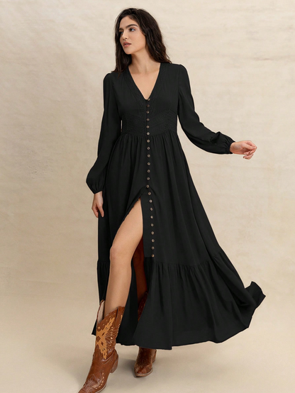 Maribel Vintage Button Maxi