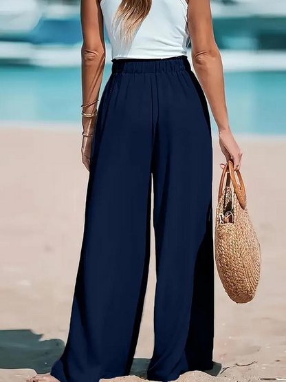 Coastal Breeze  Plus Size Wide-Leg Pants