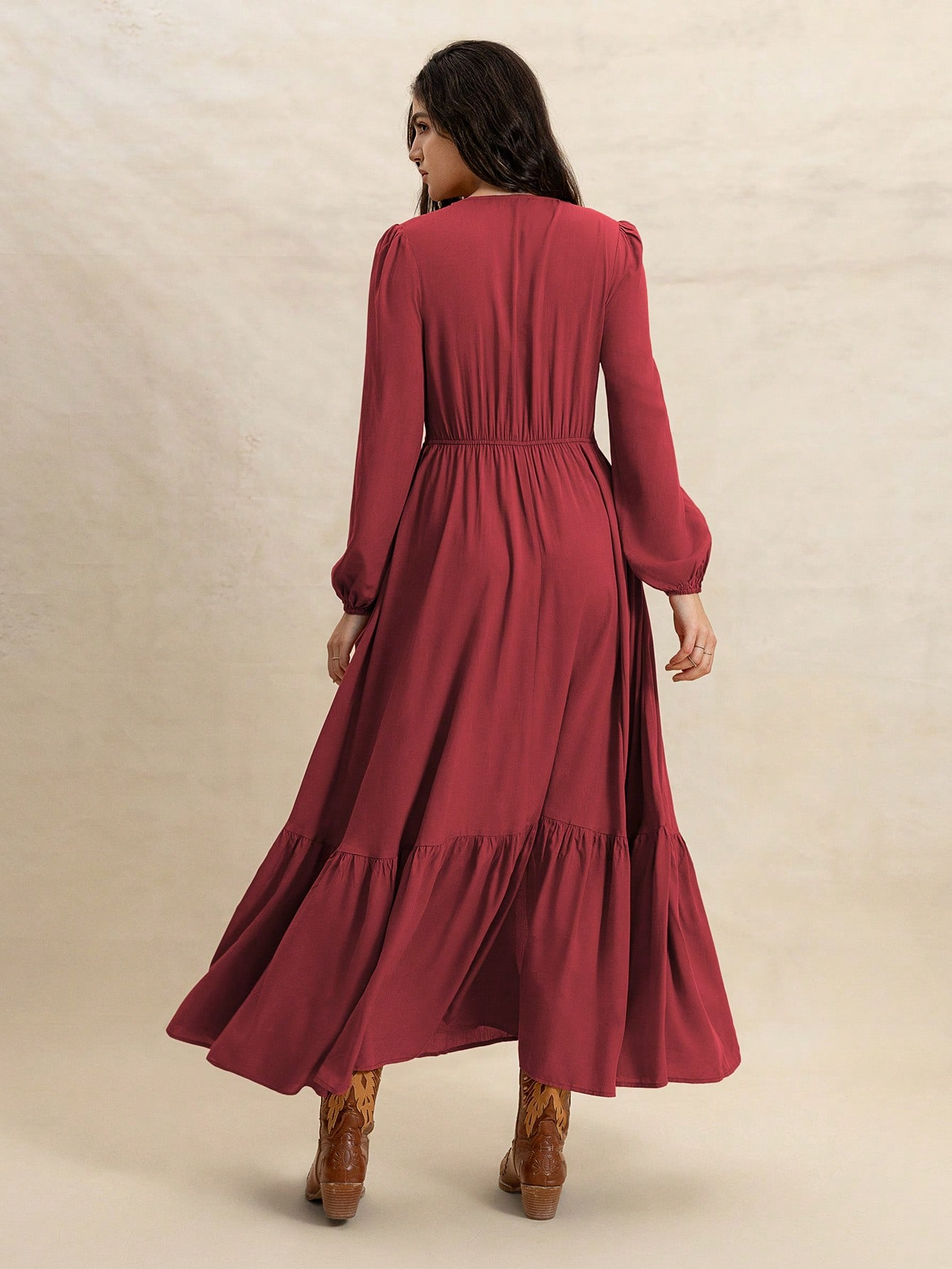 Maribel Vintage Button Maxi