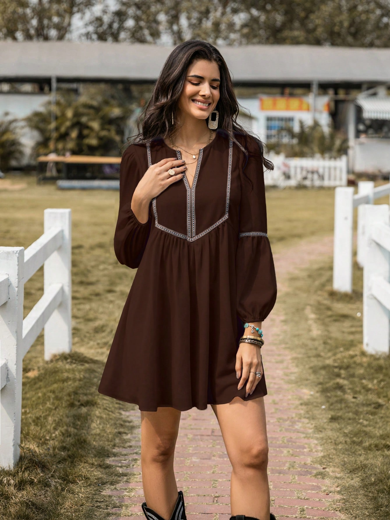 Eden Trail Peasant Dress