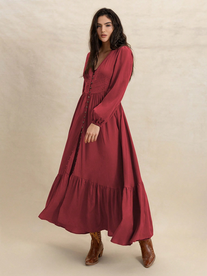 Maribel Vintage Button Maxi