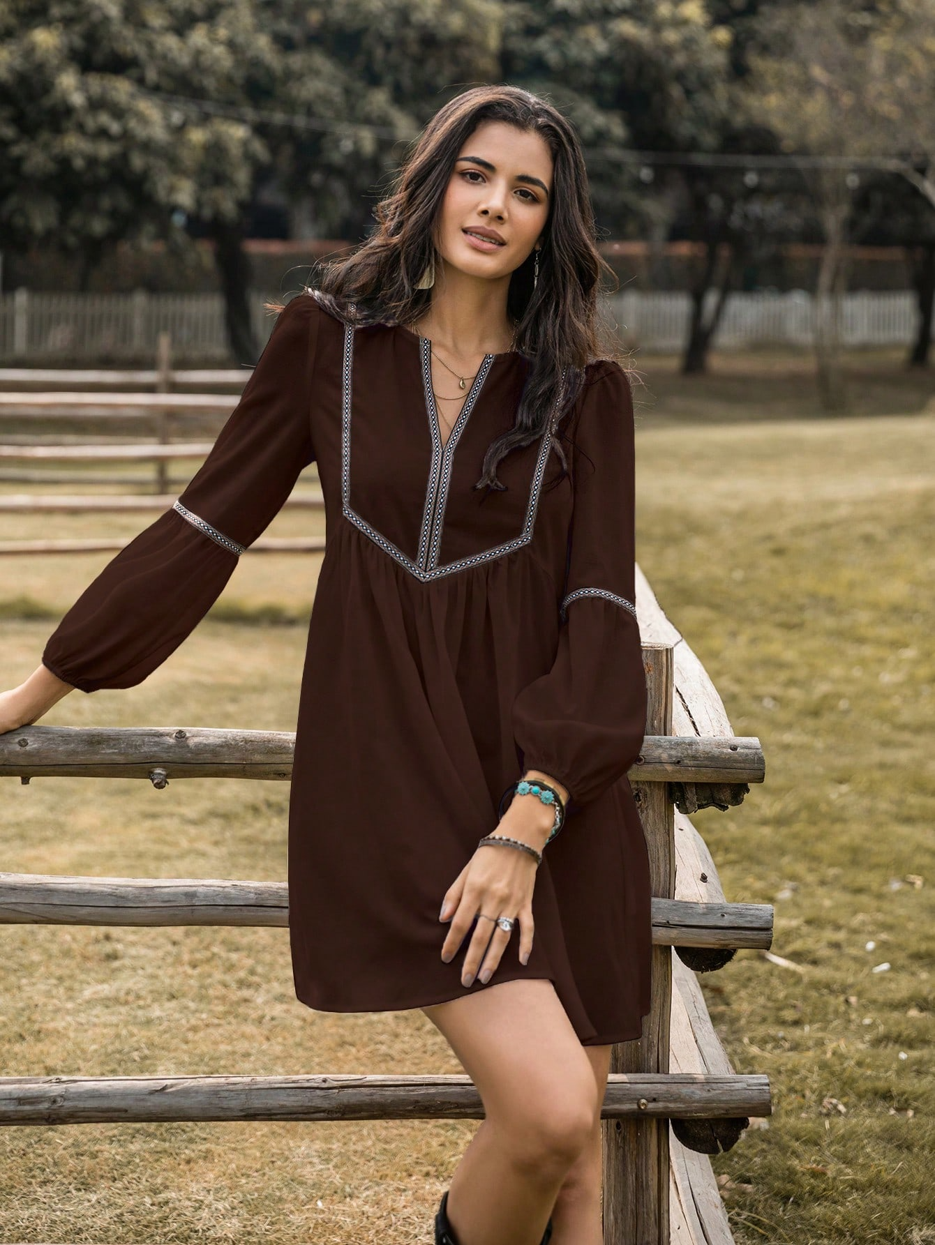 Eden Trail Peasant Dress