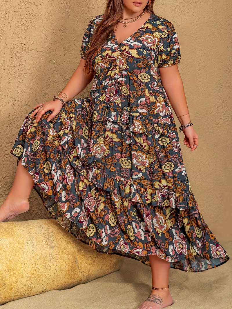 Sunlit Garden Tiered Dress