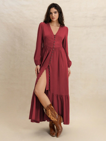 Maribel Vintage Button Maxi