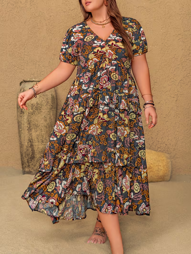 Sunlit Garden Tiered Dress