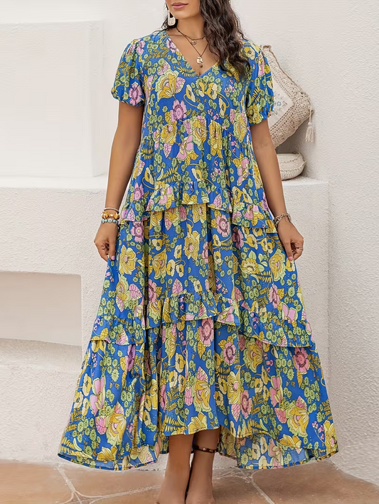 Sunlit Garden Tiered Dress