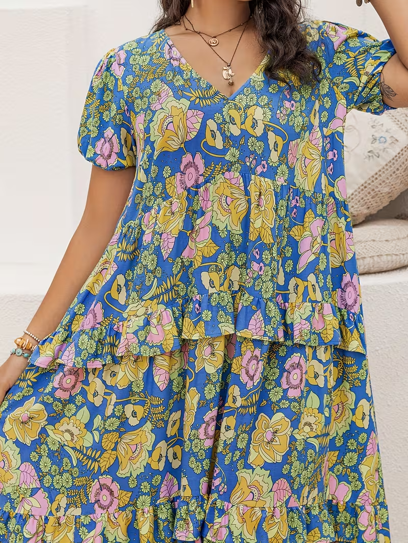 Sunlit Garden Tiered Dress