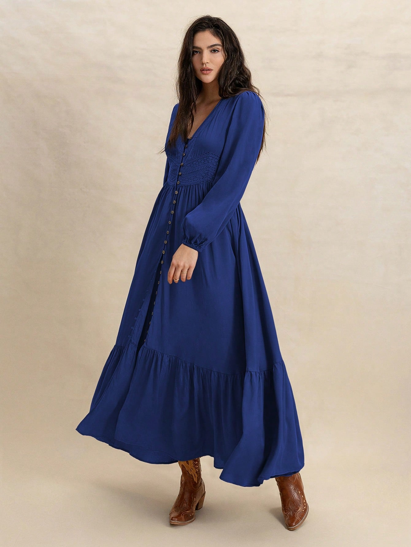 Maribel Vintage Button Maxi