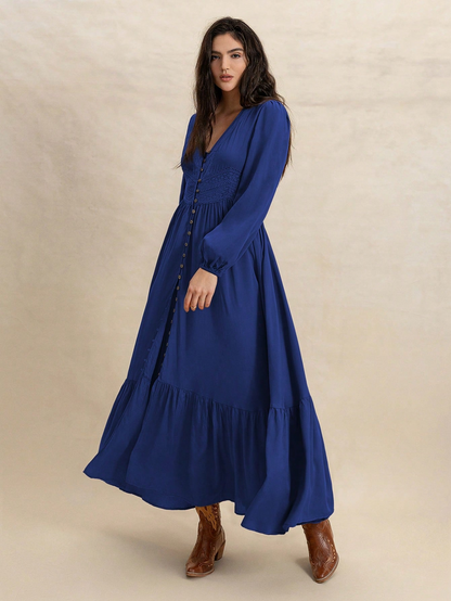 Maribel Vintage Button Maxi