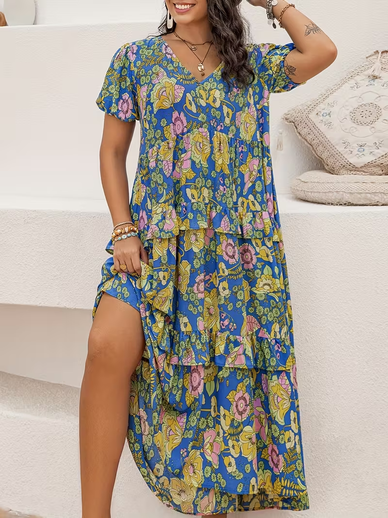 Sunlit Garden Tiered Dress