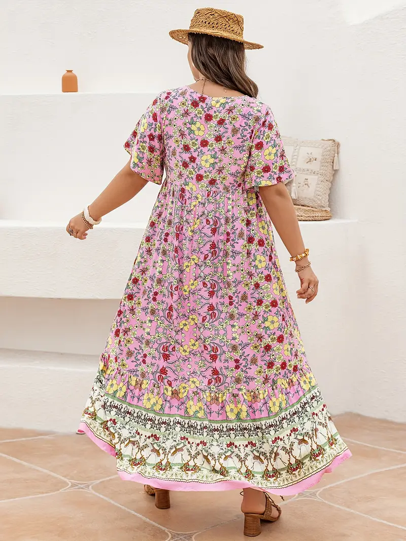 Boho Floral Maxi Dress Plus Size Salt&coast Boho Floral Maxi Dress Plus Size Salt&coast